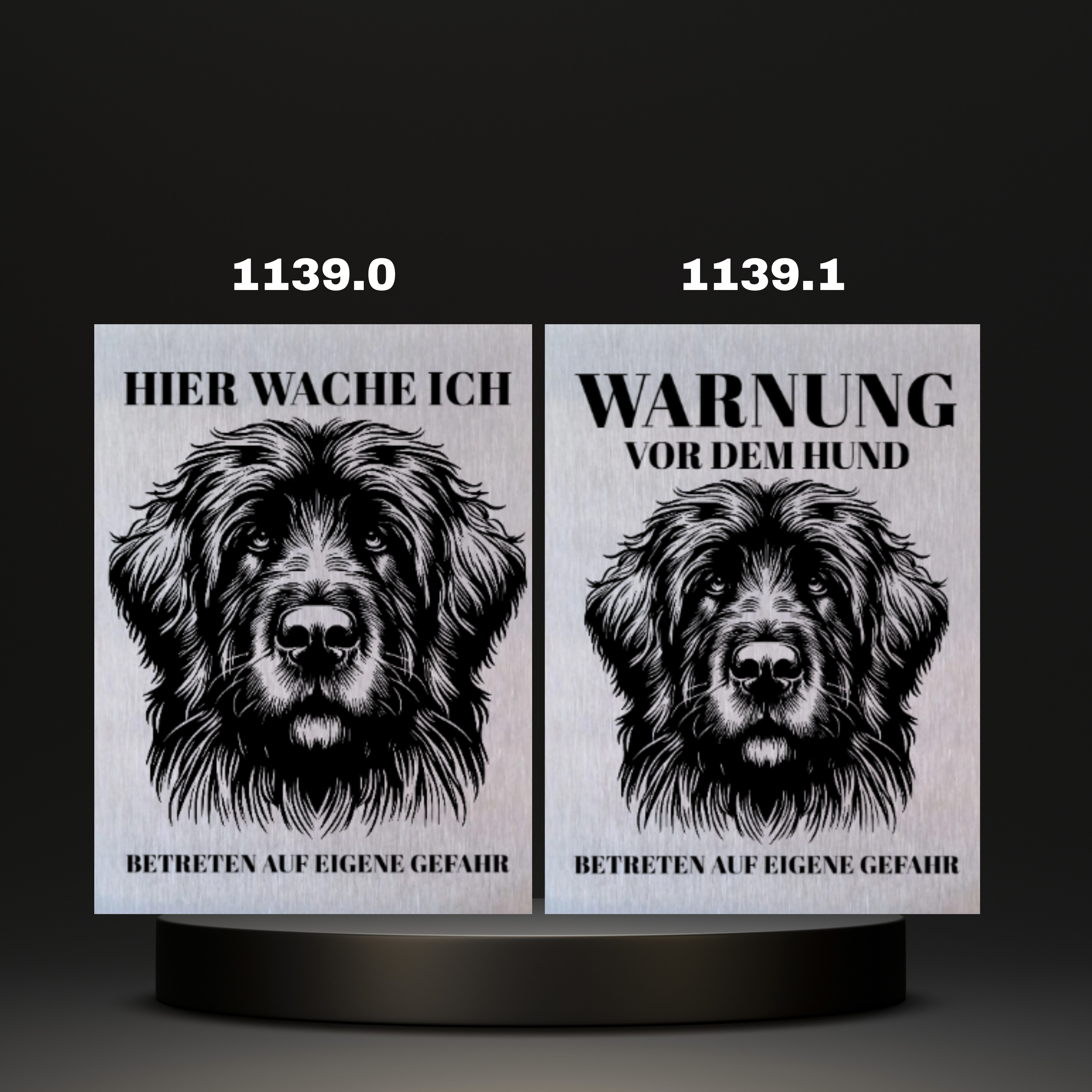Warnshild Fertiges Design Schäferhund & Collie