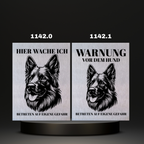 Warnshild Fertiges Design Schäferhund & Collie