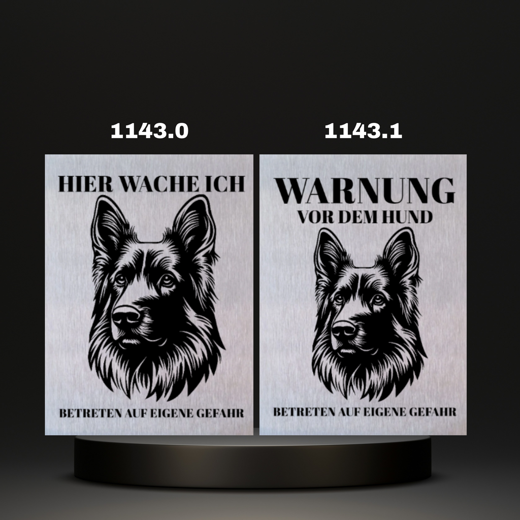 Warnshild Fertiges Design Schäferhund & Collie