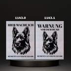 Warnshild Fertiges Design Schäferhund & Collie