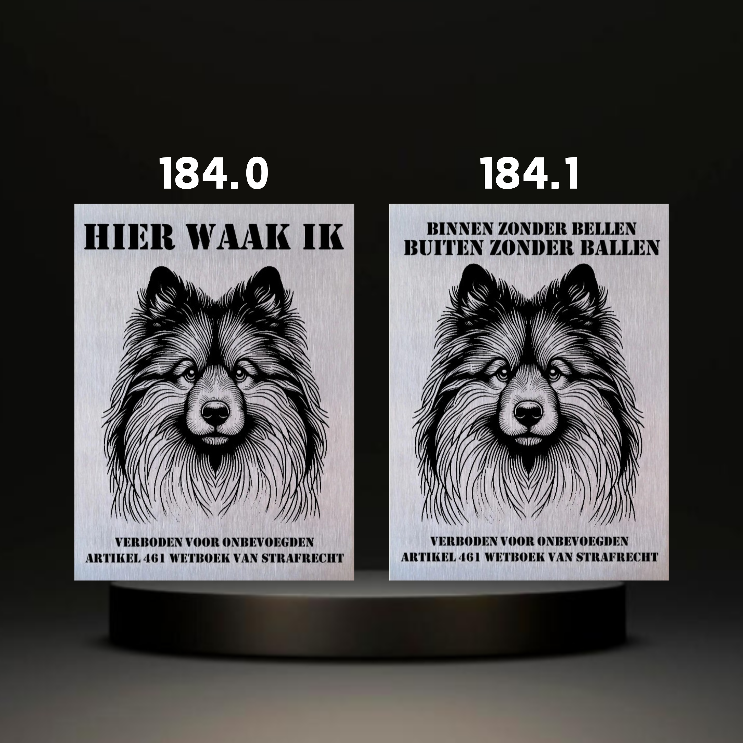 Waakbord Kant en klaar Malthees & Leeuwhondje & Chihuahua & Keeshond