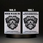 Waakbord Kant en klaar Malthees & Leeuwhondje & Chihuahua & Keeshond