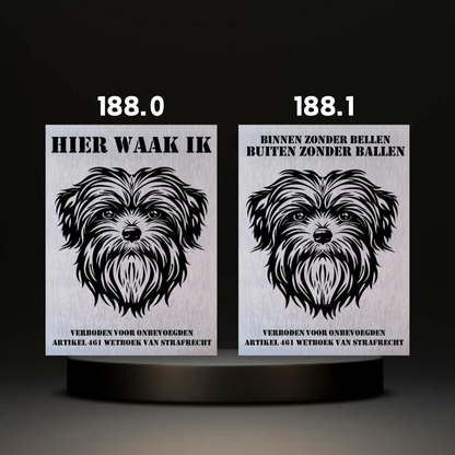 Waakbord Kant en klaar Malthees & Leeuwhondje & Chihuahua & Keeshond