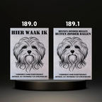 Waakbord Kant en klaar Malthees & Leeuwhondje & Chihuahua & Keeshond