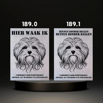 Waakbord Kant en klaar Malthees & Leeuwhondje & Chihuahua & Keeshond