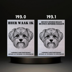 Waakbord Kant en klaar Malthees & Leeuwhondje & Chihuahua & Keeshond