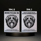 Waakbord Kant en klaar Mops & Pekinees & Shiz Tzu & Havenezer