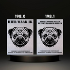 Waakbord Kant en klaar Mops & Pekinees & Shiz Tzu & Havenezer