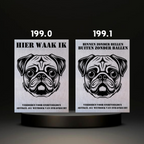 Waakbord Kant en klaar Mops & Pekinees & Shiz Tzu & Havenezer
