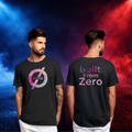AurØ Streetwear Tshirt Pink Built from zerØ 2 (Logo borst en rug)