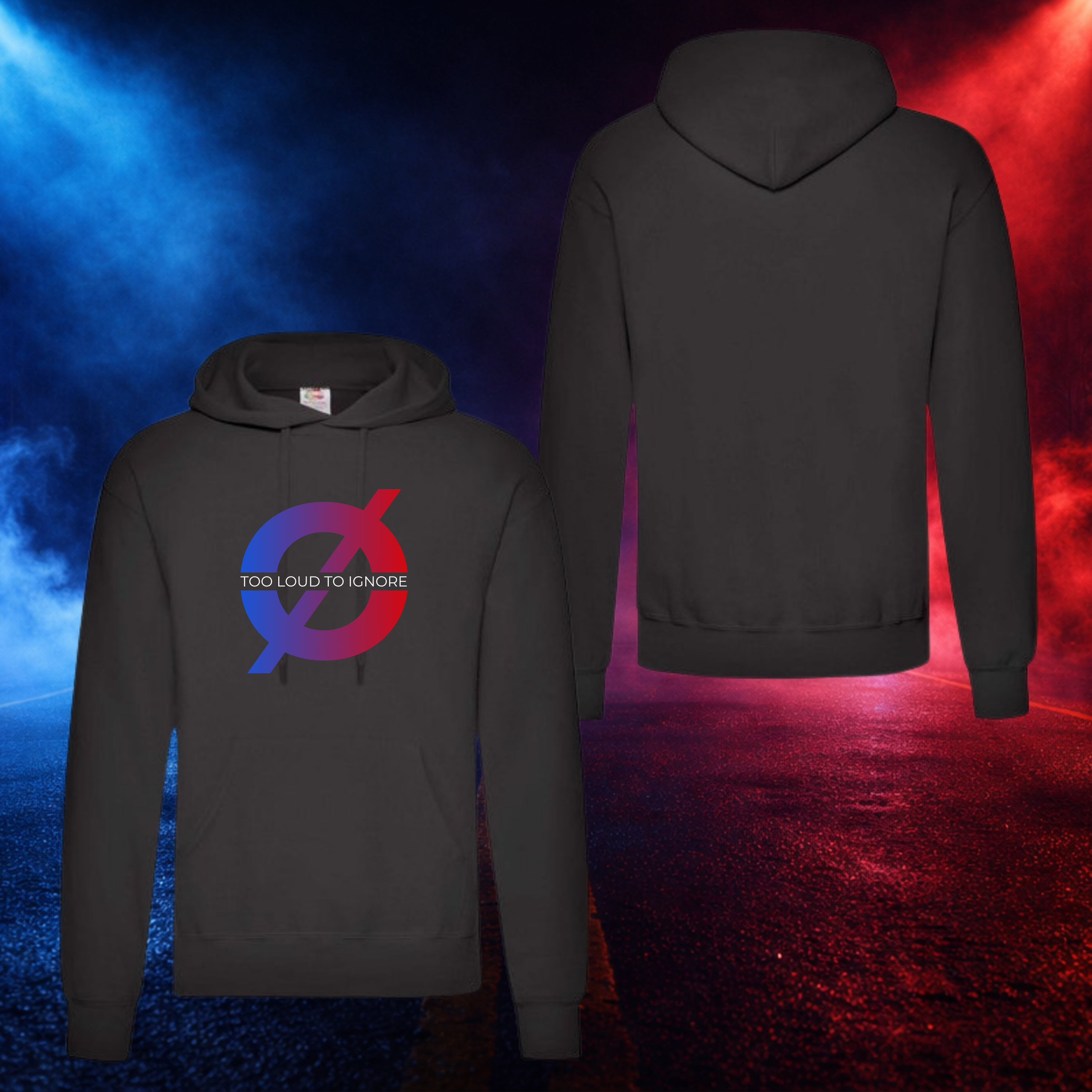 AurØ Streetwear Hoodie Zwart (borstlogo)