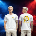 AurØ Streetwear Tshirt Wit Yellow Built from zerØ (Logo borst en rug)