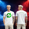 AurØ Streetwear Tshirt Wit Green Too Loud (Logo borst en rug)