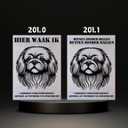 Waakbord Kant en klaar Mops & Pekinees & Shiz Tzu & Havenezer