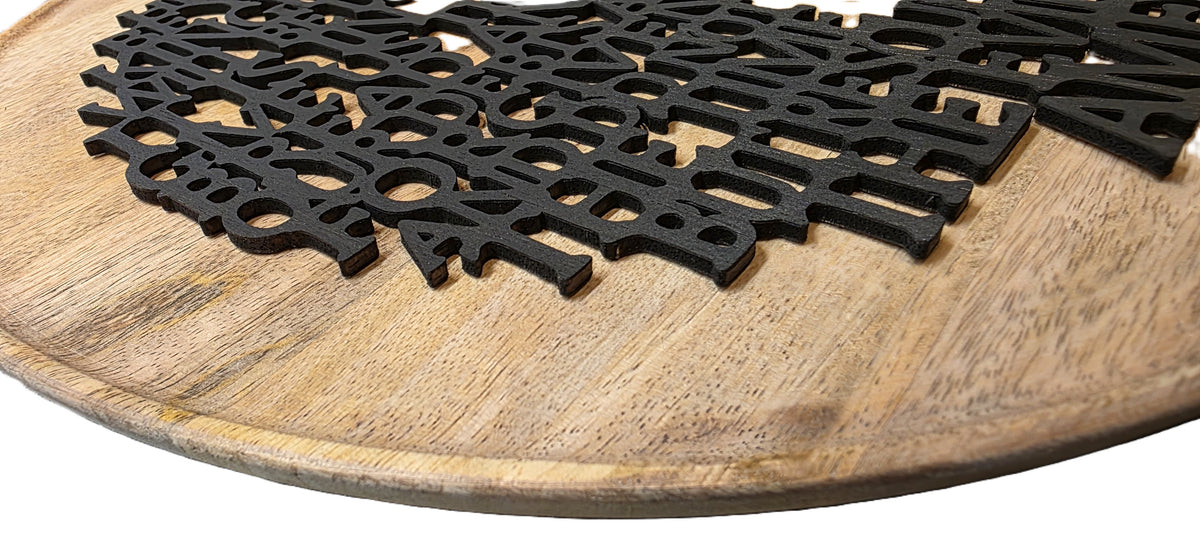 Houten Onze Vader bord