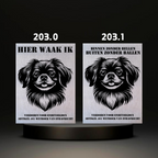Waakbord Kant en klaar Mops & Pekinees & Shiz Tzu & Havenezer