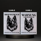 Warnshild Fertiges Design Schäferhund & Collie