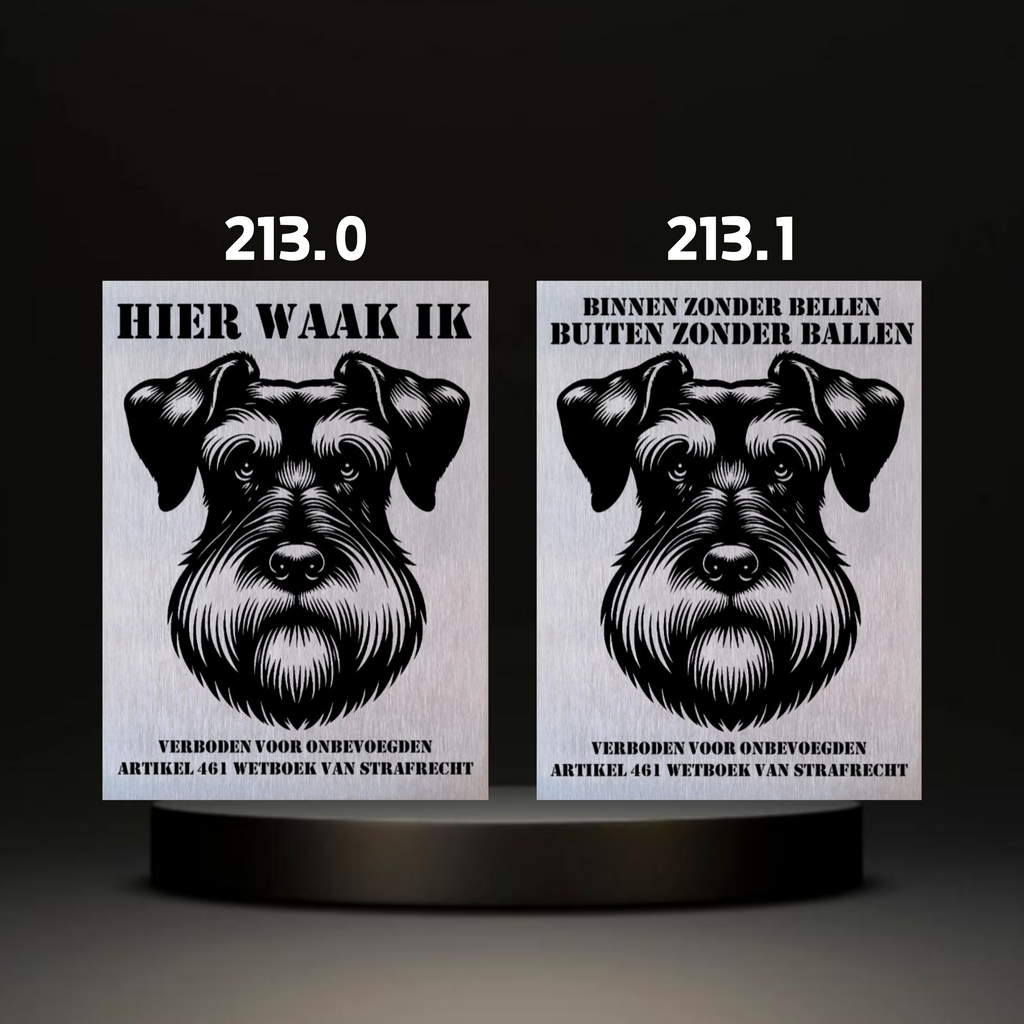 Waakbord Kant en klaar Pincher & Schnauzer & Dobberman