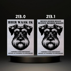 Waakbord Kant en klaar Pincher & Schnauzer & Dobberman