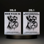 Waakbord Kant en klaar Pincher & Schnauzer & Dobberman