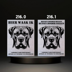 Waakbord Kant en klaar Rottweiler & Mastiff & Bordeaux dog & Argetijnse dog