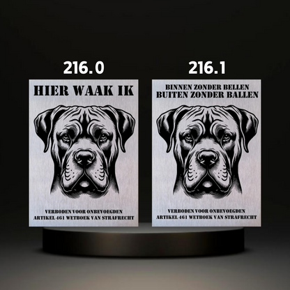 Waakbord Kant en klaar Rottweiler & Mastiff & Bordeaux dog & Argetijnse dog