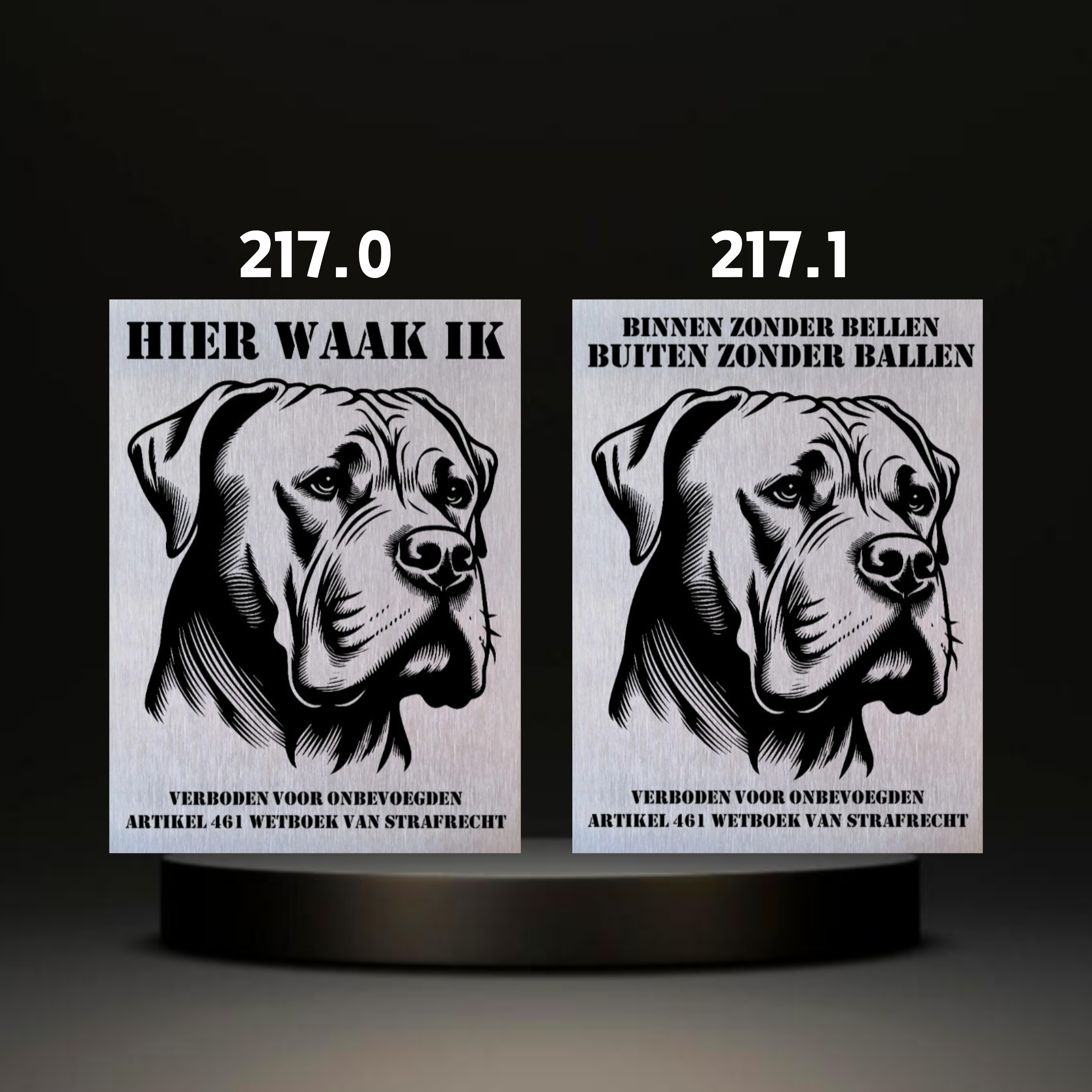 Waakbord Kant en klaar Rottweiler & Mastiff & Bordeaux dog & Argetijnse dog