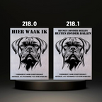 Waakbord Kant en klaar Rottweiler & Mastiff & Bordeaux dog & Argetijnse dog