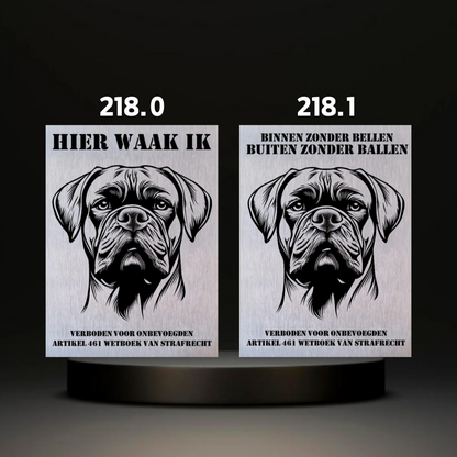 Waakbord Kant en klaar Rottweiler & Mastiff & Bordeaux dog & Argetijnse dog