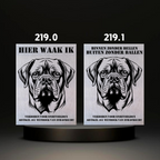 Waakbord Kant en klaar Rottweiler & Mastiff & Bordeaux dog & Argetijnse dog