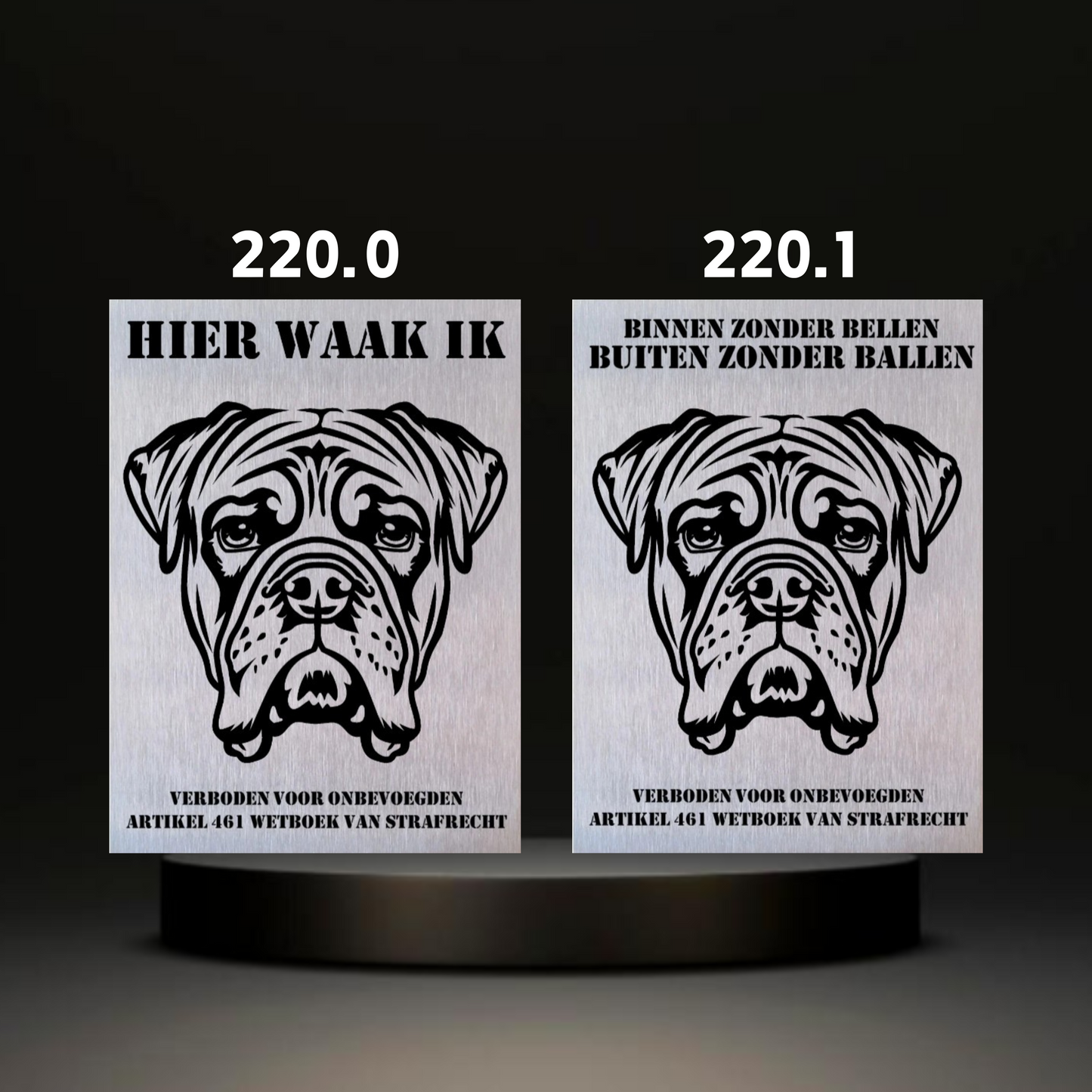 Waakbord Kant en klaar Rottweiler & Mastiff & Bordeaux dog & Argetijnse dog