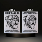 Waakbord Kant en klaar Rottweiler & Mastiff & Bordeaux dog & Argetijnse dog