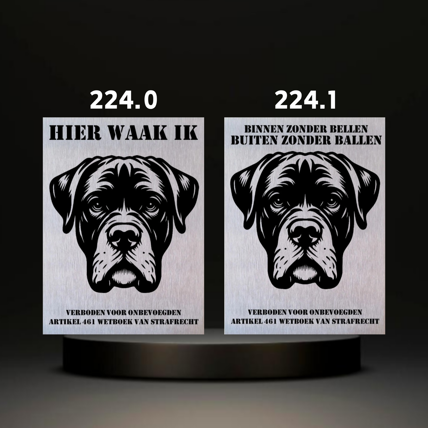 Waakbord Kant en klaar Rottweiler & Mastiff & Bordeaux dog & Argetijnse dog