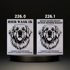 Waakbord Kant en klaar Rottweiler & Mastiff & Bordeaux dog & Argetijnse dog