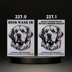 Waakbord Kant en klaar Rottweiler & Mastiff & Bordeaux dog & Argetijnse dog