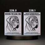 Waakbord Kant en klaar Rottweiler & Mastiff & Bordeaux dog & Argetijnse dog