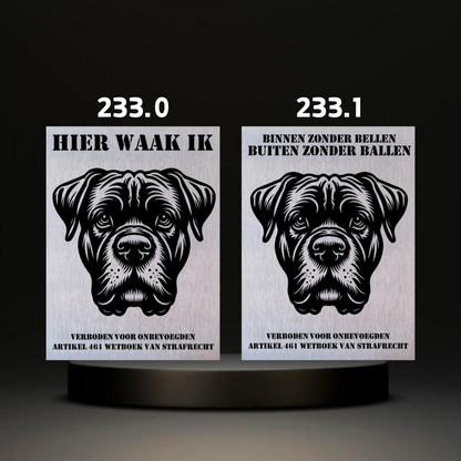 Waakbord Kant en klaar Rottweiler & Mastiff & Bordeaux dog & Argetijnse dog