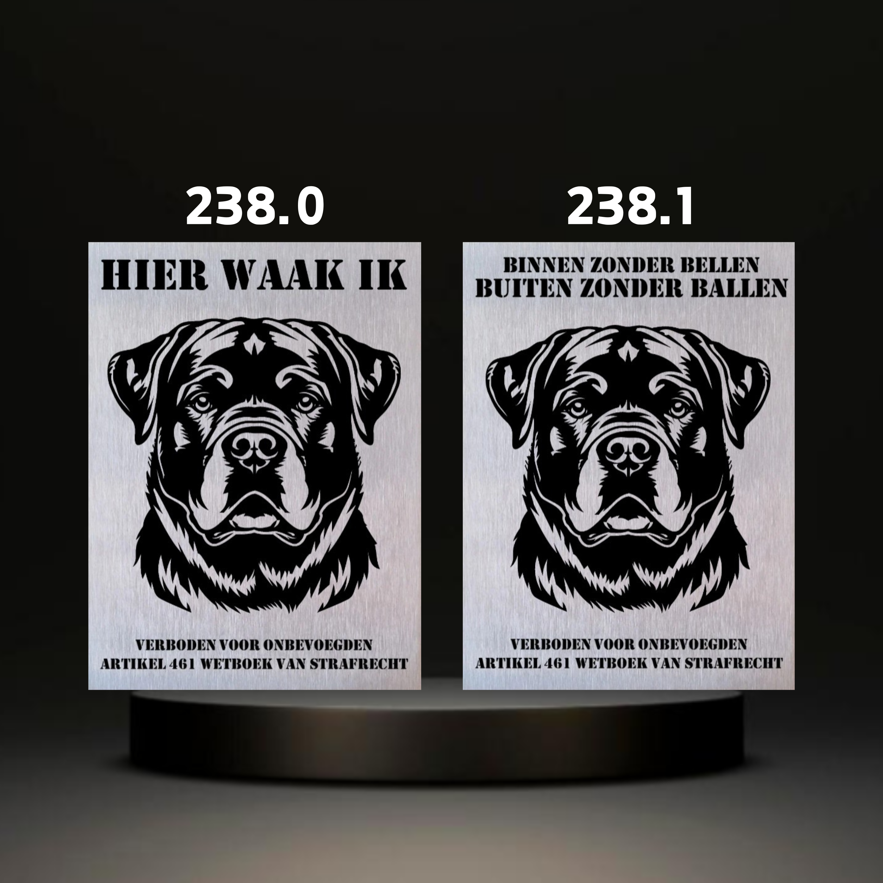 Waakbord Kant en klaar Rottweiler & Mastiff & Bordeaux dog & Argetijnse dog