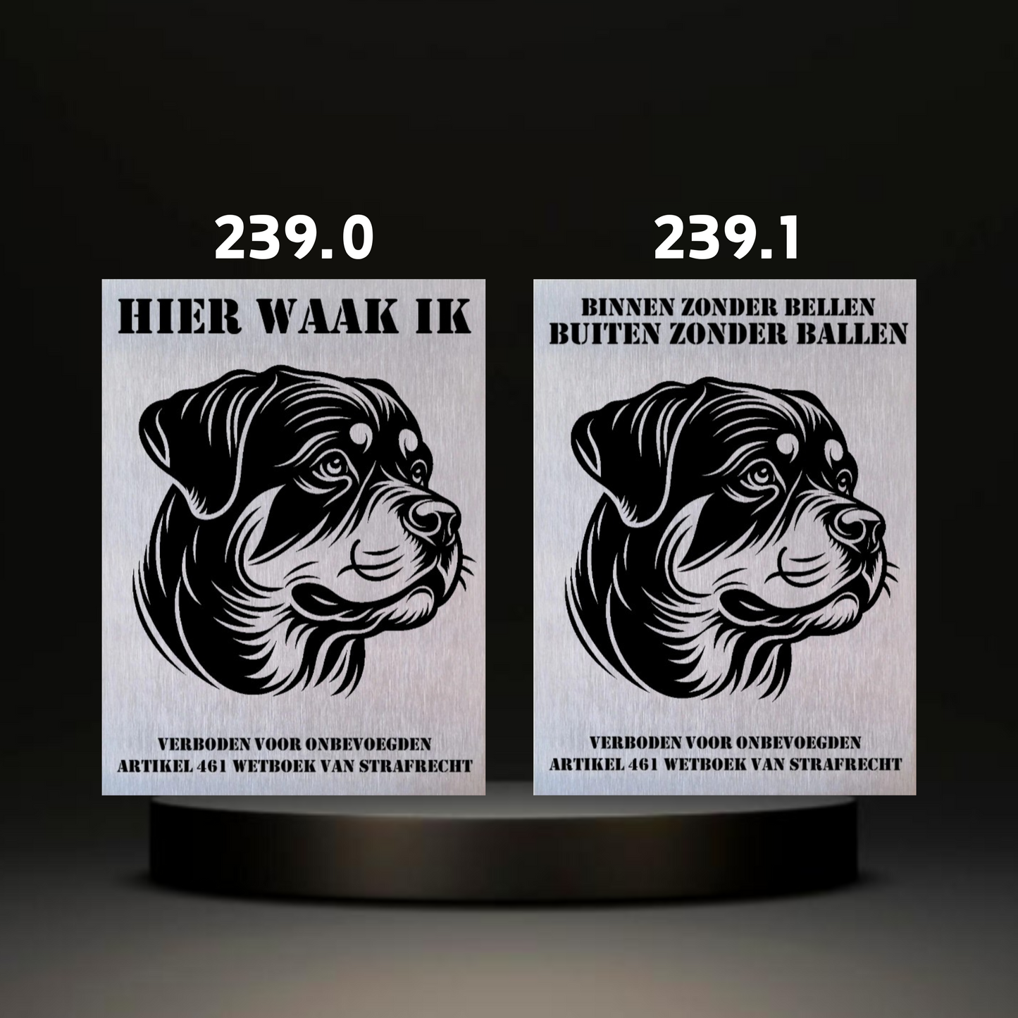 Waakbord Kant en klaar Rottweiler & Mastiff & Bordeaux dog & Argetijnse dog