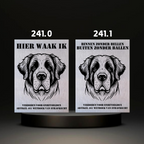 Waakbord Kant en klaar Sint bernhard & Sheepdog & Setter