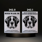 Waakbord Kant en klaar Sint bernhard & Sheepdog & Setter