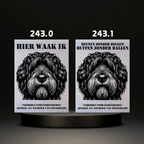 Waakbord Kant en klaar Sint bernhard & Sheepdog & Setter