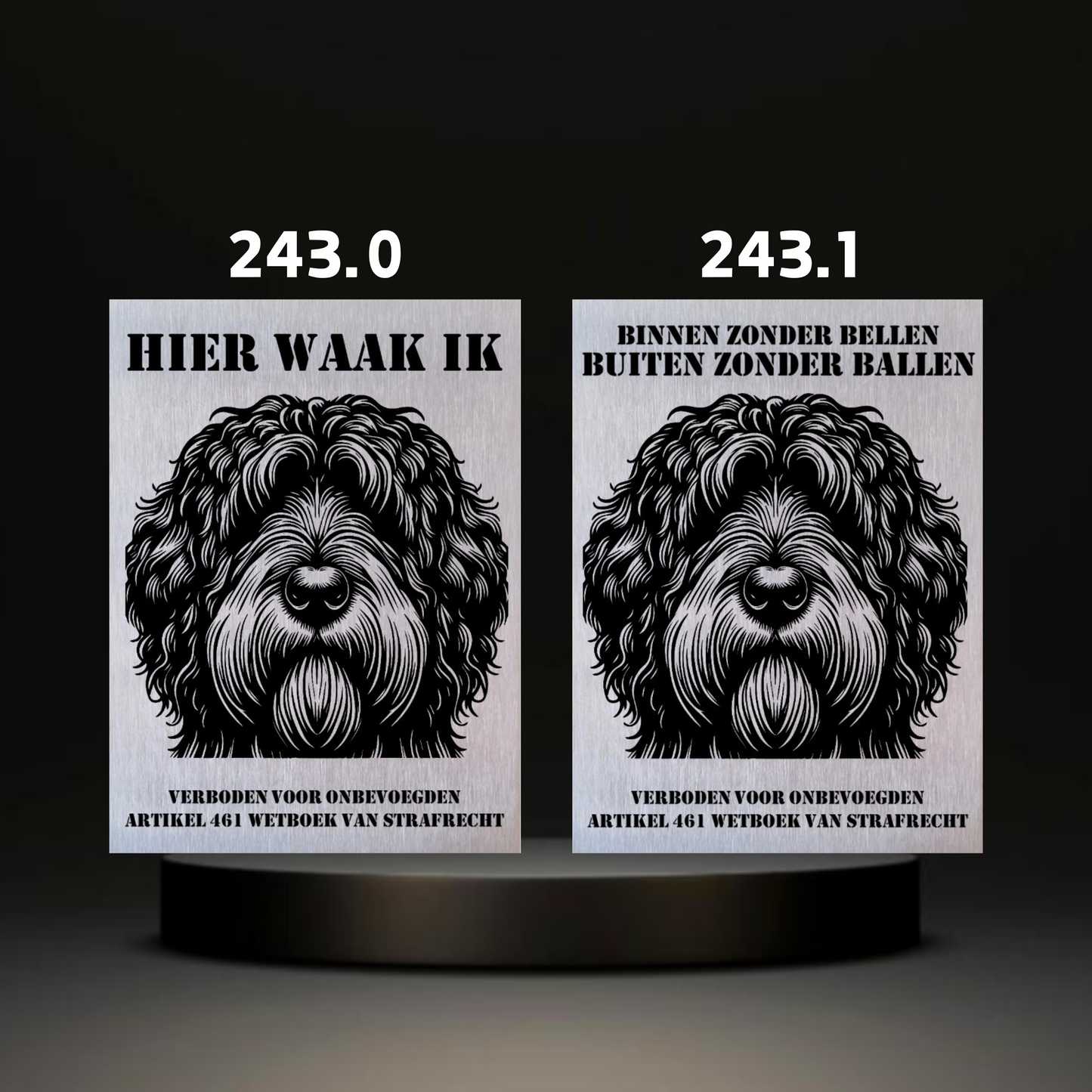 Warnschild Fertiges Design Bernhardiner, Schäferhund und Setter