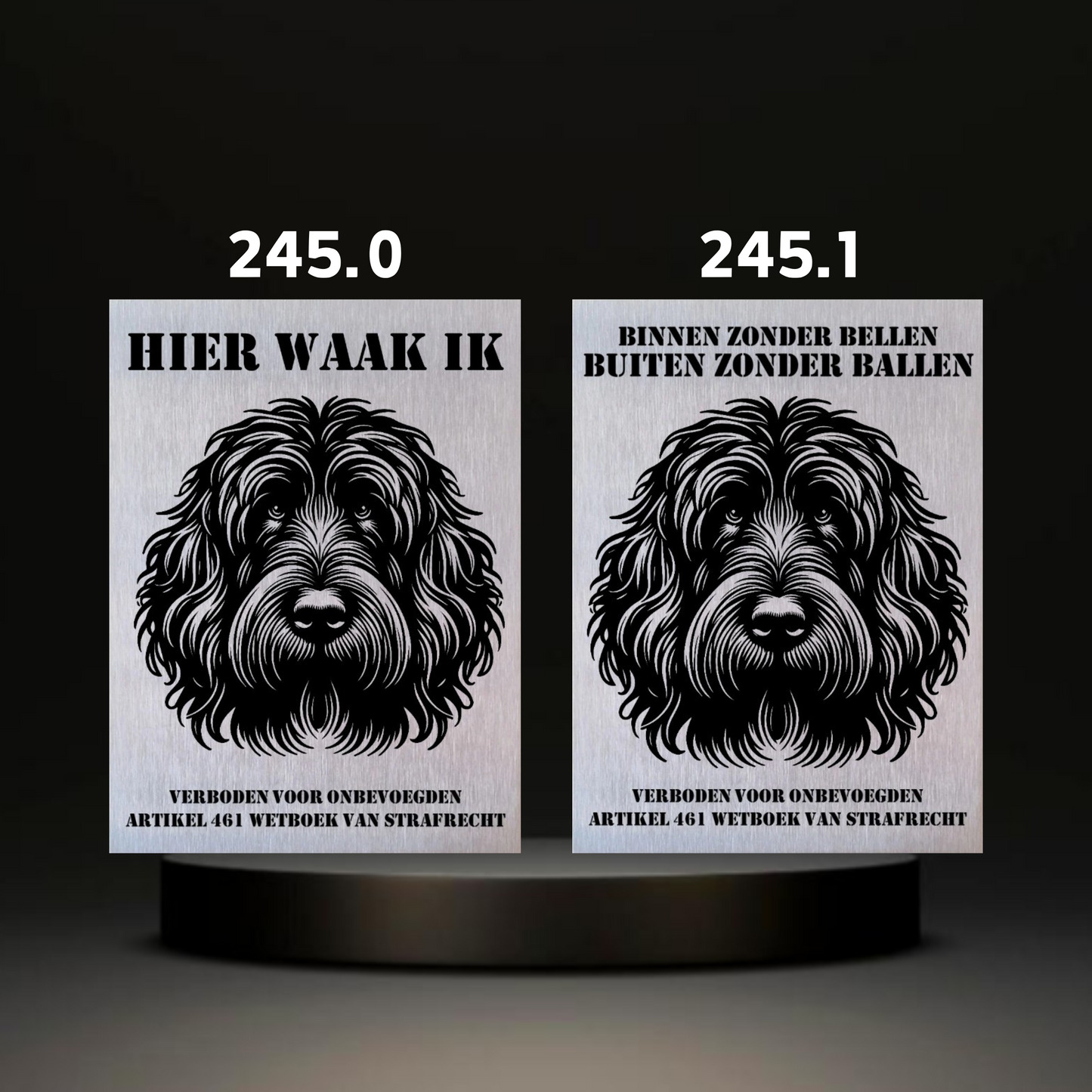 Warnschild Fertiges Design Bernhardiner, Schäferhund und Setter