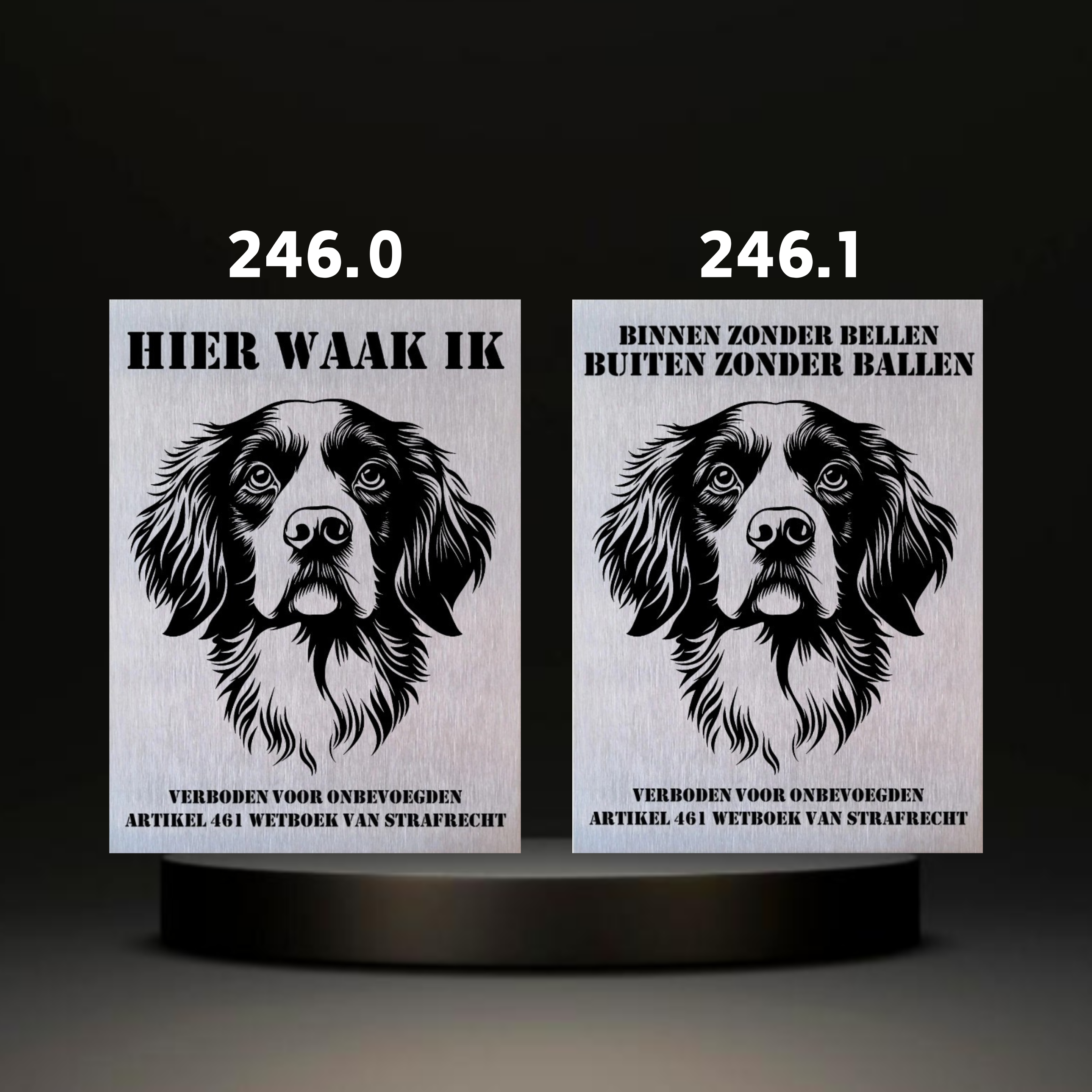 Waakbord Kant en klaar Sint bernhard & Sheepdog & Setter