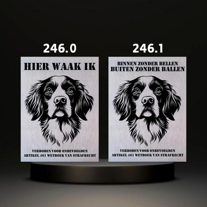 Warnschild Fertiges Design Bernhardiner, Schäferhund und Setter