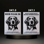 Waakbord Kant en klaar Sint bernhard & Sheepdog & Setter