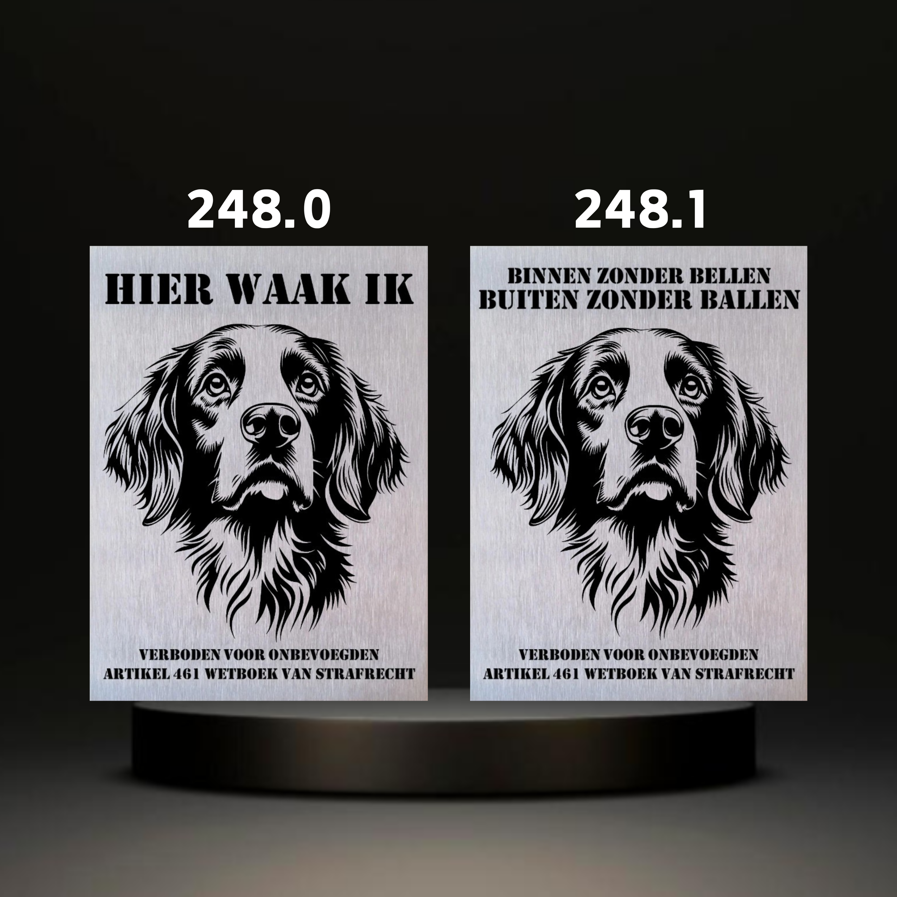 Waakbord Kant en klaar Sint bernhard & Sheepdog & Setter