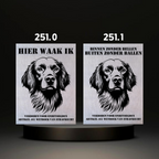 Waakbord Kant en klaar Sint bernhard & Sheepdog & Setter