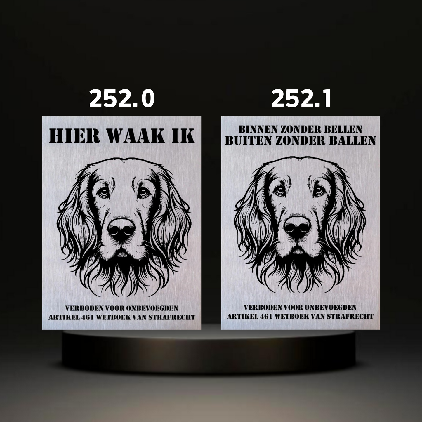 Warnschild Fertiges Design Bernhardiner, Schäferhund und Setter